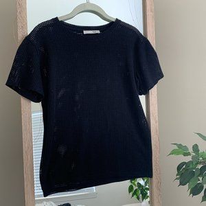 Wilfred Black Mesh-like Shirt